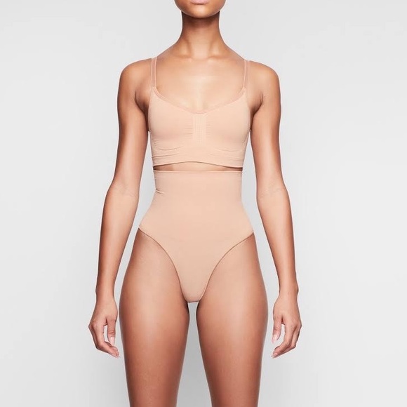SKIMS Intimates & Sleepwear Skims Control Top Thong Shapewear Size Sm Bundle Black And Nude